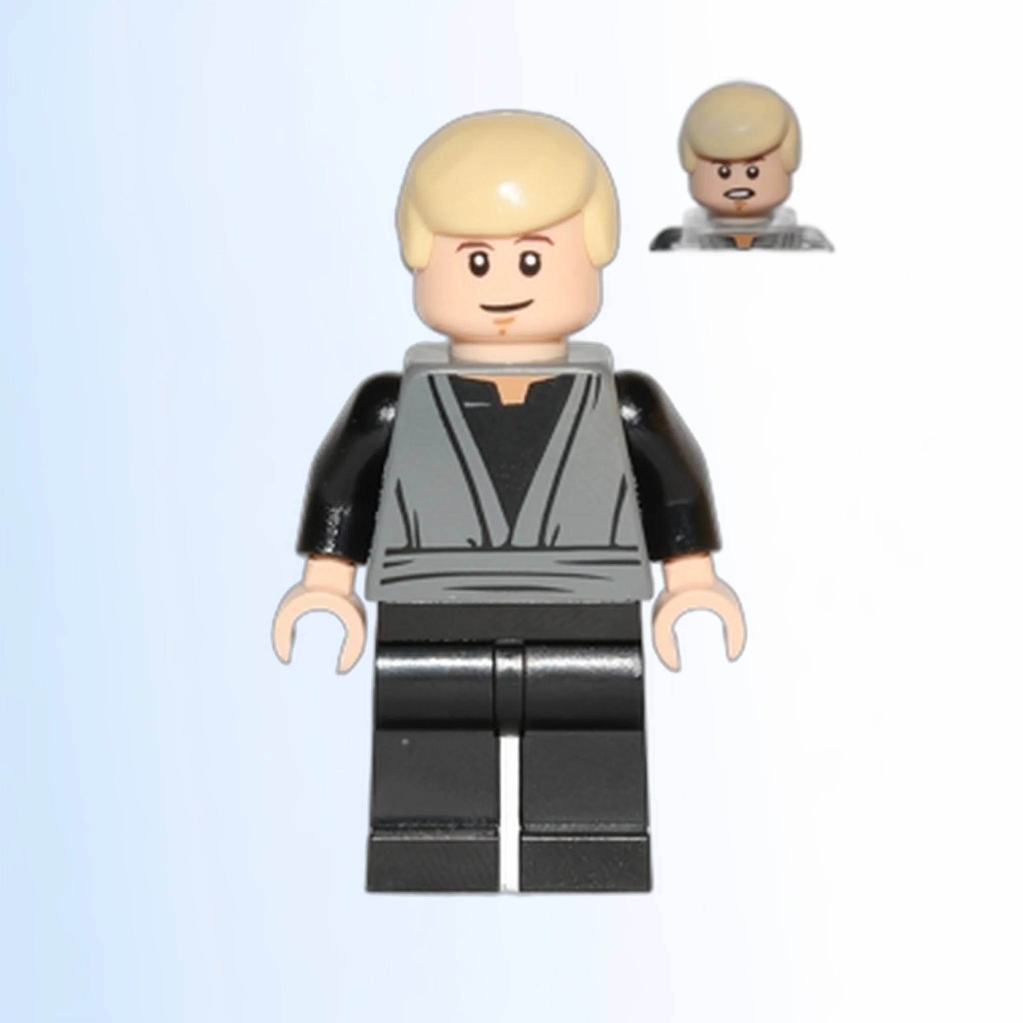 LEGO Luke Skywalker (Dark Bluish Gray Jedi Robe Dual Sided Head) (sw0433) Star Wars Minifigure