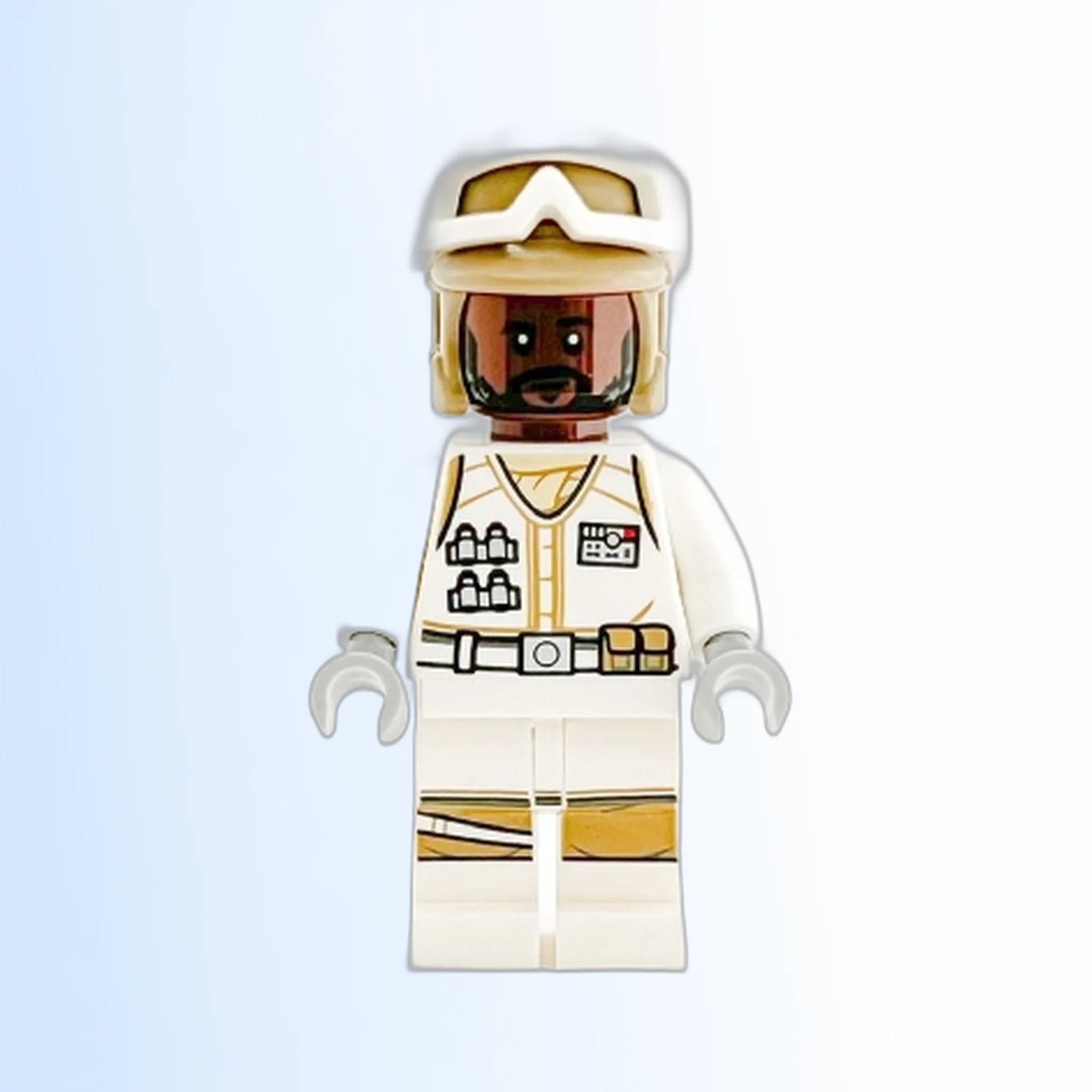 LEGO Hoth Rebel Trooper White Uniform Reddish Brown Head (sw1186) Star Wars Minifigure